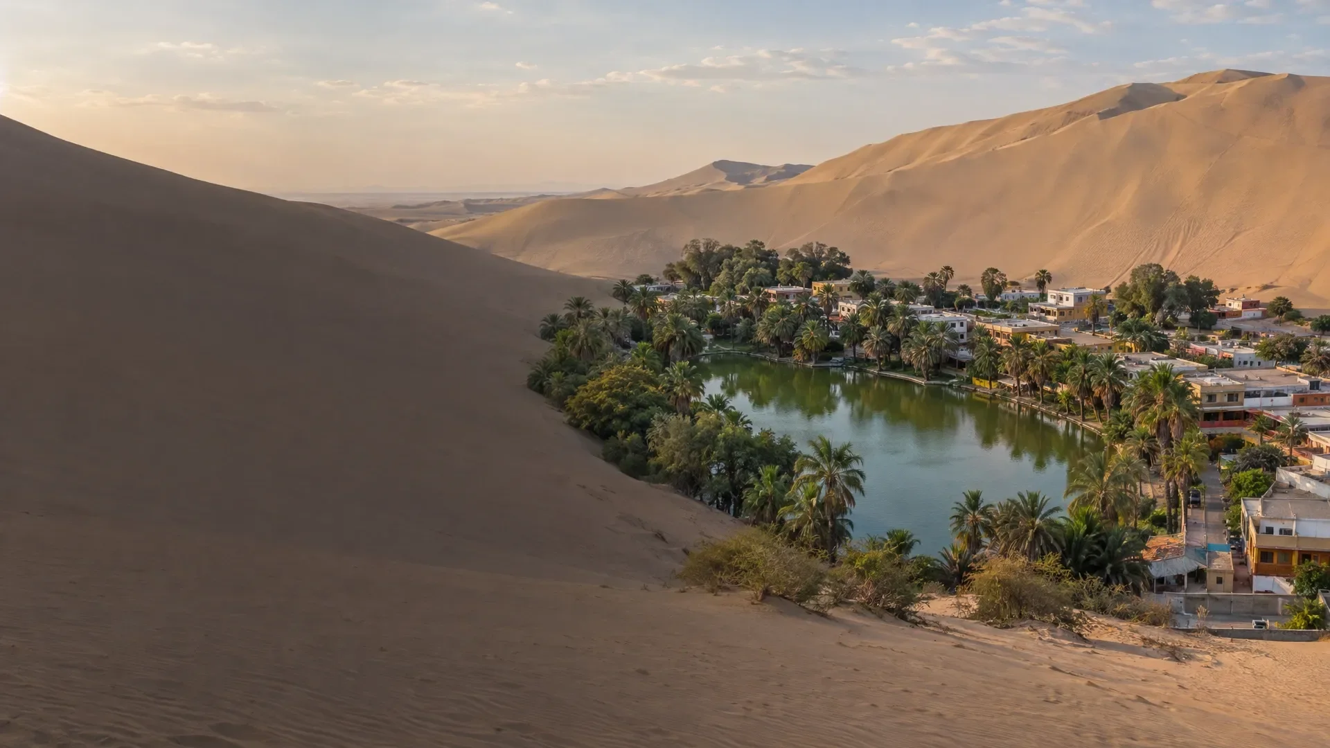 AI-generated scene inspired by Huacachina
